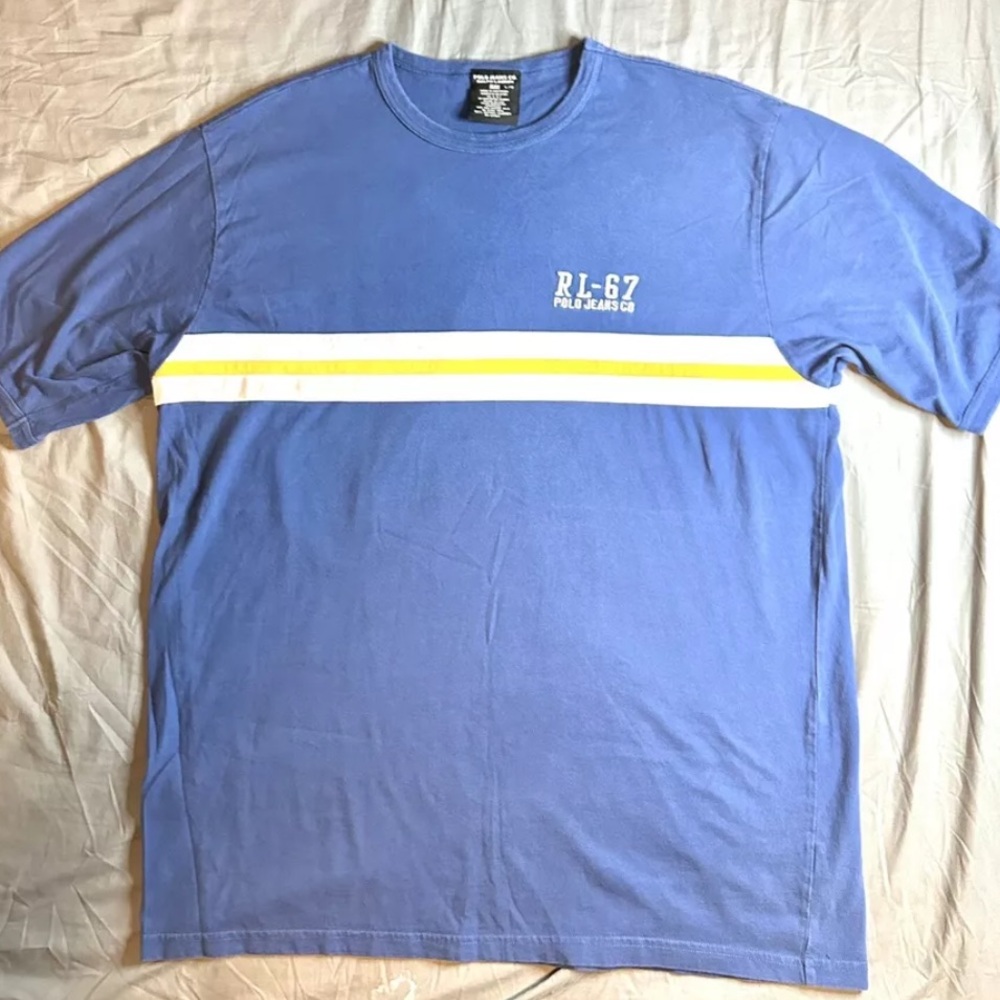 POLO JEANS CO. RL-67 Blue Shirt Size Large